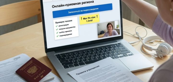 Over-the-shoulder photo of a relative at a home table booking a video visit on